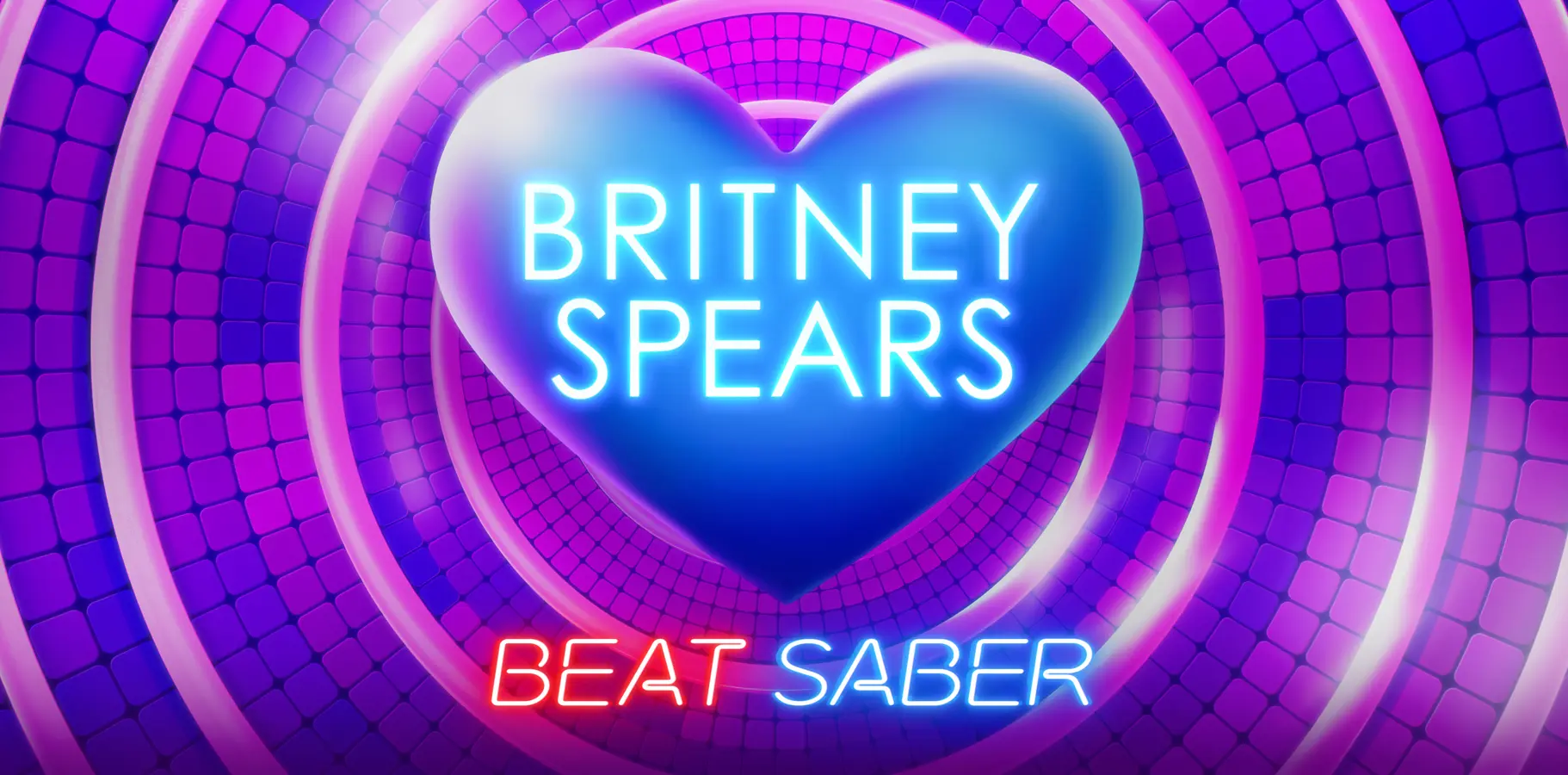 Britney Spears Beat Saber music pack art featuring a glowing heart