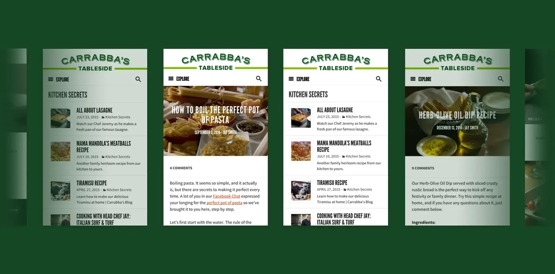 Carrabba’s family food moment