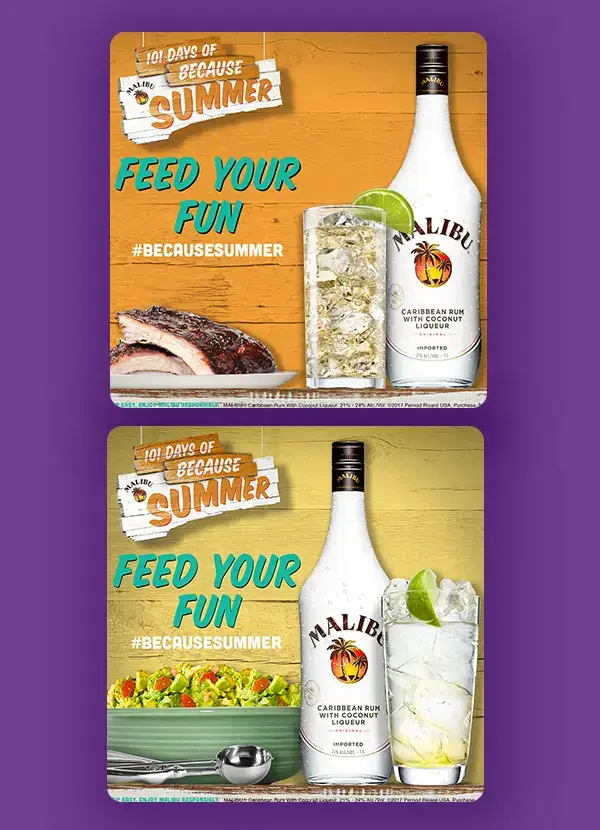 Malibu product creative assets