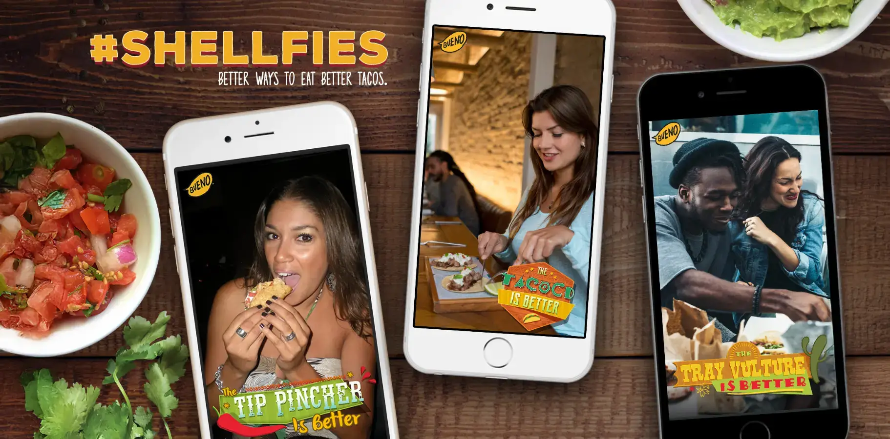 Shellfies user-generated Taco Bueno social campaign